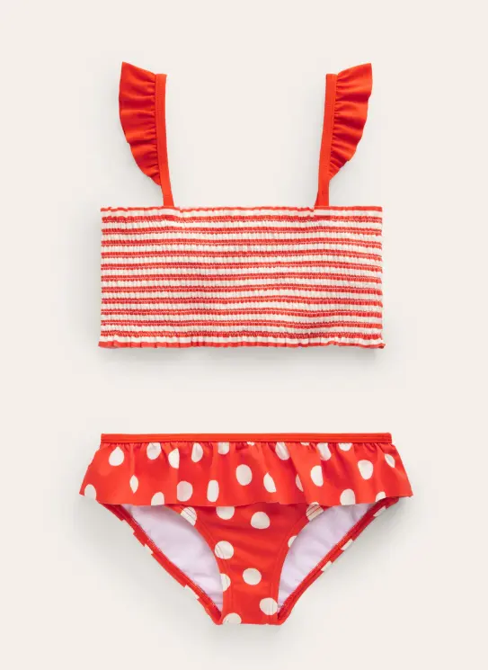 Smocking Pretty Bikini Poppy Red Spot