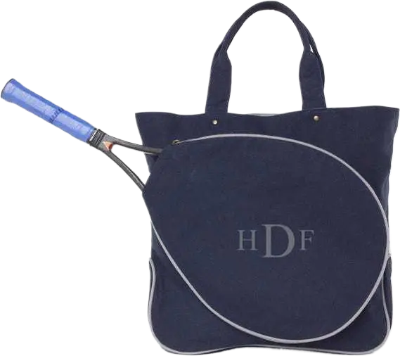 Monogrammed Tennis Bag Racquet Tote Canvas Monogram, Personalized Tennis Tote Bag, Tennis player gift, Black & Green Tennis Racq