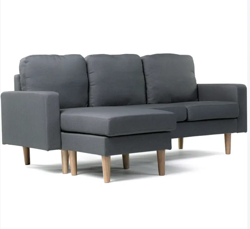 Gabby Reversible Fabric Corner Sofa - 3 Seater - Grey