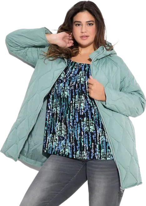 HYPRAR Steppjacke, wasserabweisend, 2-Wege-Zipper - Mintgrün