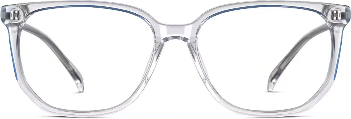 Mist/Blue Square Glasses#662916