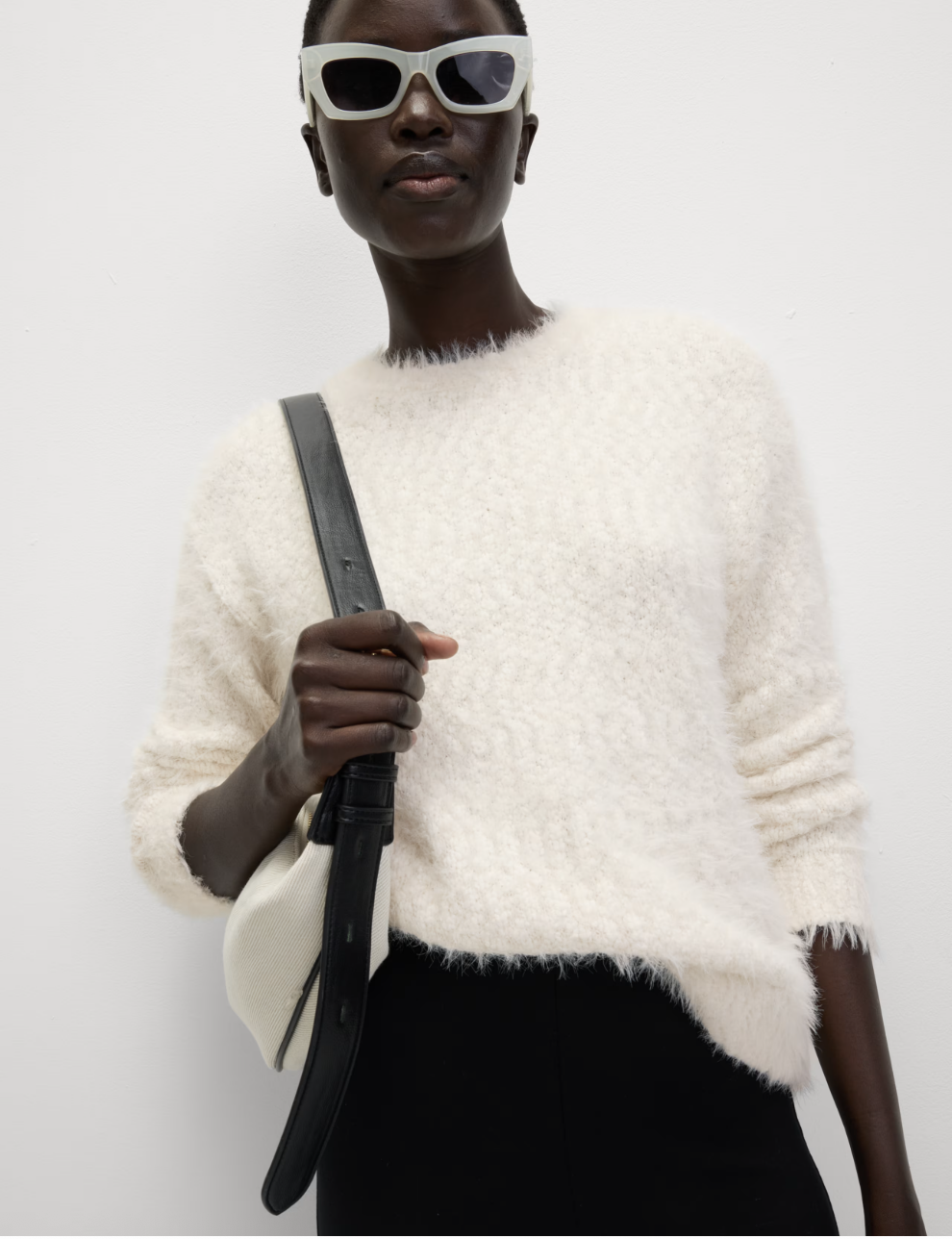Textured Crew Neck Jumper