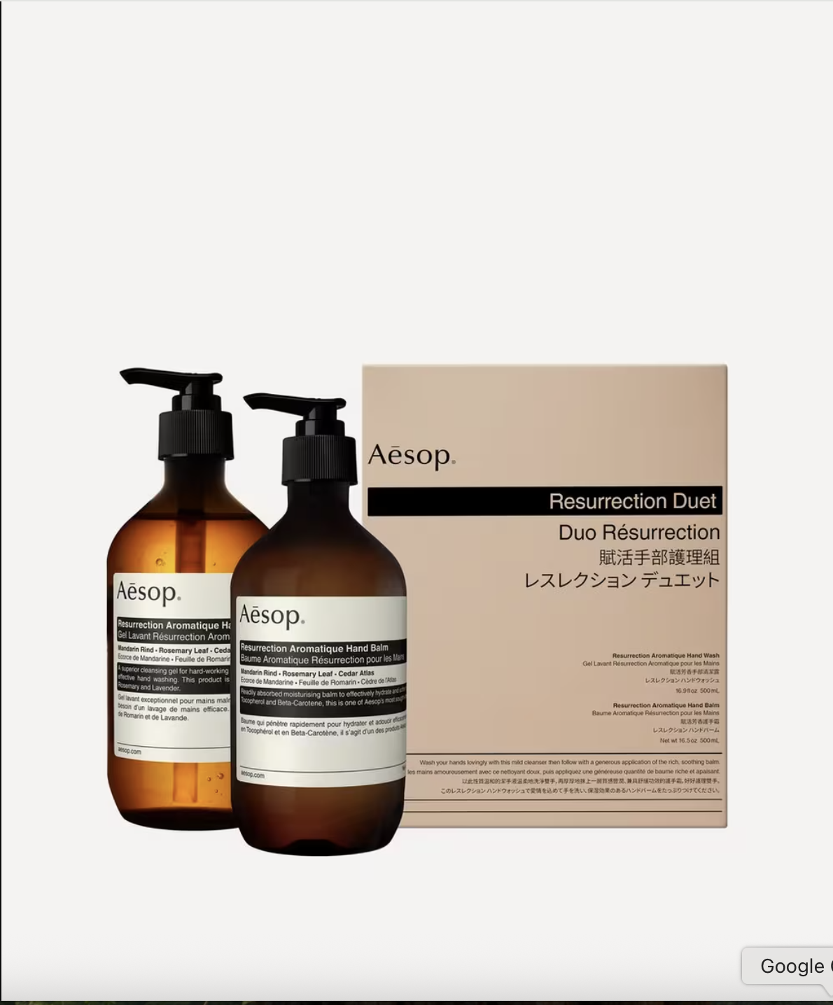 Aesop Resurrection Duet 2 x 500ml