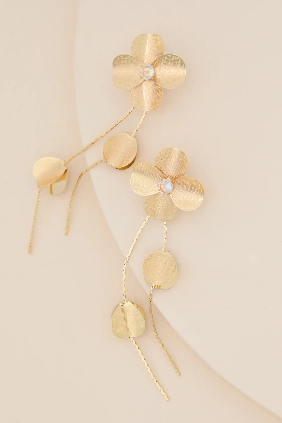 Francis Gold Flower Chain Drop Earrings